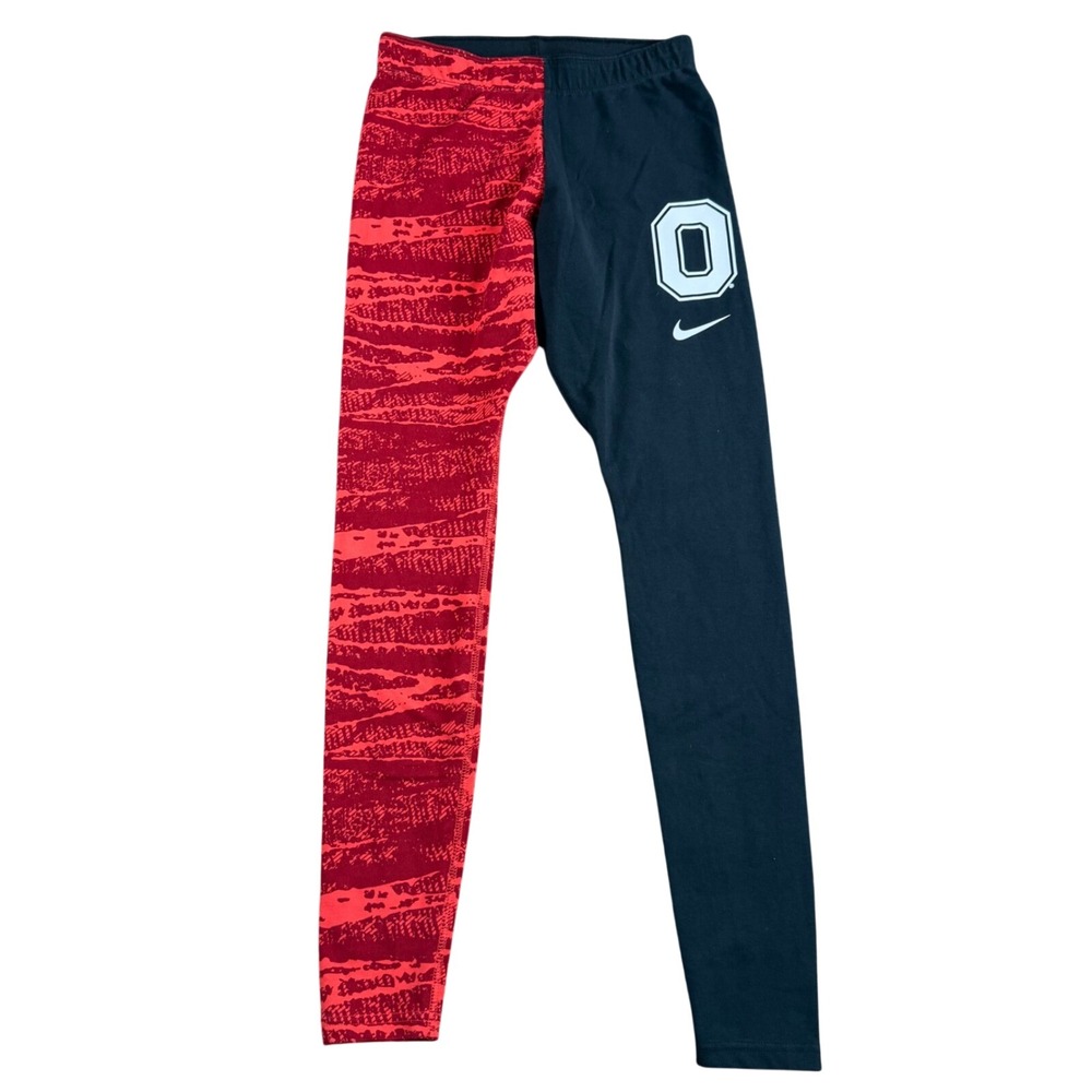 Nike Ohio State Buckeyes Split Leggings Athletic Pants Womens Small workout gym‎